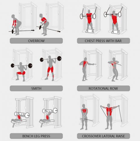 Многофункциональный тренажер с машиной Смита Insight Fitness TS114